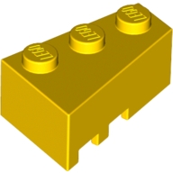 Lego kostka (kostička) 3x2 klín pravý, žlutá (656424, 4190418, 4225513, 4520005, 4526936, 6138210)